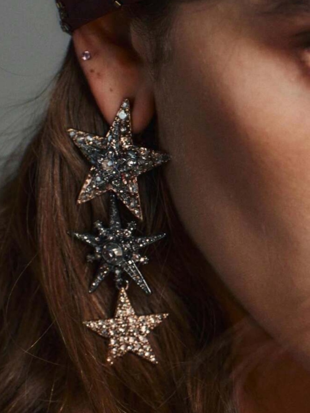 Celestial Multicolor Star Drop Earrings